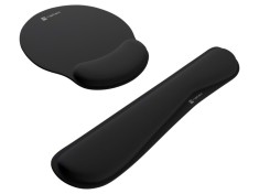 Pad gel negru pentru mouse, tastatură și &icirc;ncheietură NATEC 250x230x25mm