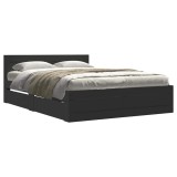 Cumpara ieftin Cadru de pat cu tablie fara saltea, negru, 140x200 cm