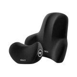 Set perne pentru Scaun Auto, Spuma cu memorie, negre, design ergonomic, ofera sustinere in zonele critice