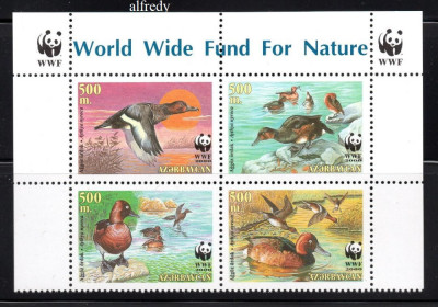 AZERBAIJAN 2000, Fauna, Pasari, WWF, serie neuzata, MNH foto