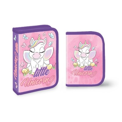 Penar neechipat fete S-COOL Little Unicorn, 1 fermoar, 20x13x4 cm foto