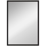 HOMCOM Oglindă Dreptunghiulară de Perete cu C&acirc;rlige, Sticlă și MDF, 60x80 cm, Negru | Aosom Romania