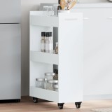 VidaXL Dulap cu roți, alb, 60x22x79 cm, lemn prelucrat
