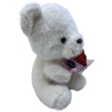 Ursulet alb cu trandafir 24cm