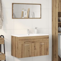 vidaXL Dulap chiuvetă baie, stejar artizanal 80x38,5x46 cm lemn 856212