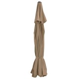 vidaXL P&acirc;nză de schimb umbrelă de soare de exterior gri taupe 515 cm 312541
