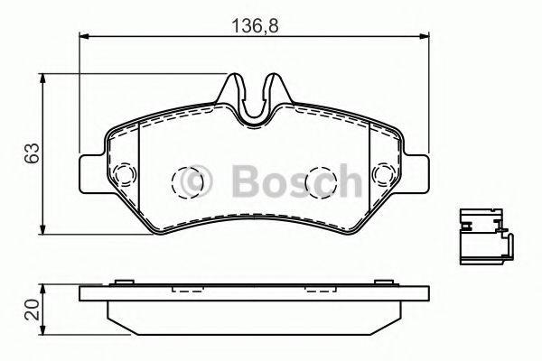 Set placute frana,frana disc VW CRAFTER 30-50 caroserie (2E) (2006 - 2016) BOSCH 0 986 494 601