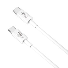 Cablu pentru incarcare si transfer de date XO NB-Q190B, 2X USB TYPE-C, 3A, 60W, 2M, ALB