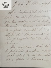 Scrisoare scrisa si semnata Eugen Statescu(1836-1905) om politic liberal