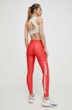 Under Armour leggins de antrenament Armour Branded culoarea rosu, cu imprimeu