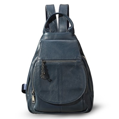 Rucsac dama din piele naturala, Clara, bleumarin foto
