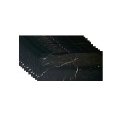 Placa de tapet x 10buc lucios, impermeabil, Autoadeziv, usor de curatat, 30&times;60 cm, Marmura NEAGRA