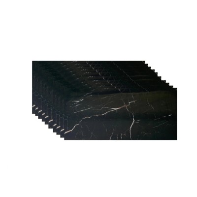Placa de tapet x 10buc lucios, impermeabil, Autoadeziv, usor de curatat, 30&amp;times;60 cm, Marmura NEAGRA foto