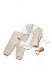Set 3 piese: body, pantaloni si vestuta TeddyBear, BabyCosy, 100% bumbac (Marime: 18-24 Luni)