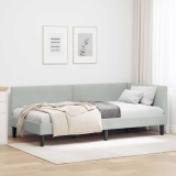 Cumpara ieftin Cadru de pat colțar Altele Manual Gri deschis 100 x 200 cm