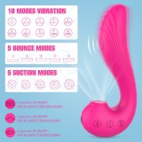 Vibrator cu suctiune Elys Madness, Toyz4Lovers - Roz
