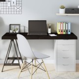 Gossi blat de masa maro 140x40x(2-6) cm, lemn masiv stejar tratat