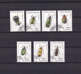 Madagascar 1993 &ndash; Seria completă &bdquo;Coleoptere exotice&rdquo; (7 timbre) &ndash; Insecte, g&acirc;ndaci tropicali, ștampilată