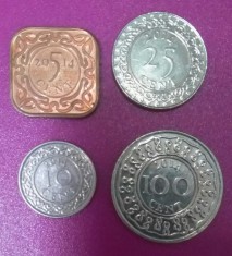 SV * Suriname LOT 5 - 10 - 25 - 100 CENT 2014 * +/- AUNC