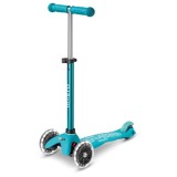 Trotinetă MICRO Mini DeLuxe LED aqua