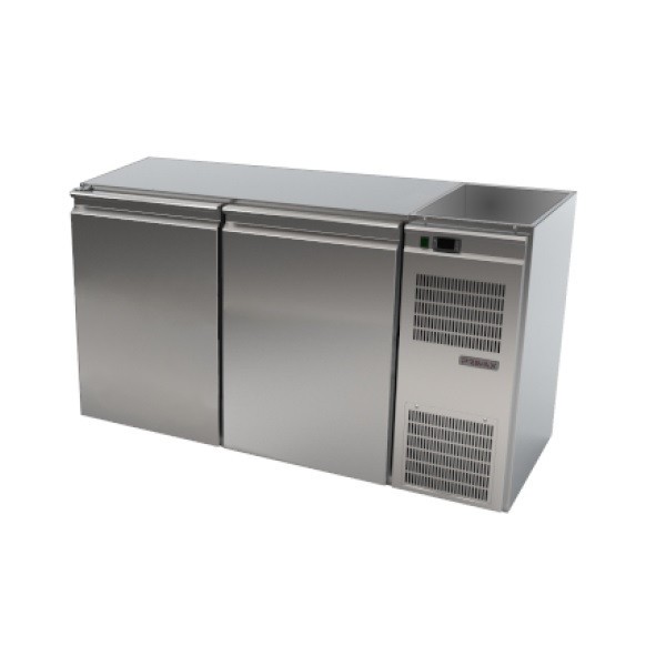 Frigider bar tip tejghea inox cu cuva-2usi