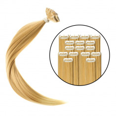 Extensii de Par Blond Deschis nr. X86 26T613 cu Clips (Coafat/Ondulat)