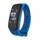 Resigilat Bratara Smart Smartband Techstar&reg; C1 Fitness, Waterproof IP65, BT4.0, OLED Color, Albastru