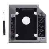 Rack adaptor dvd slim SATA caddy 12.7mm la 2.5 SATA Hdd/ SSD, Generic