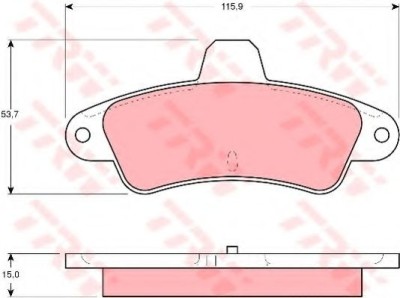 Set placute frana,frana disc FORD MONDEO II Limuzina (BFP) (1996 - 2000) TRW GDB4084 foto