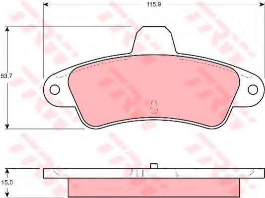 Set placute frana,frana disc FORD MONDEO II Limuzina (BFP) (1996 - 2000) TRW GDB4084