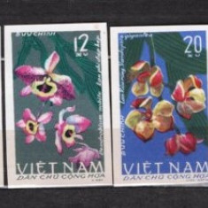 VIETNAM 1966 – FLORI, ORHIDEE, SERIE DEPARAIATA, NDT, NESTAMPILATA, DB1