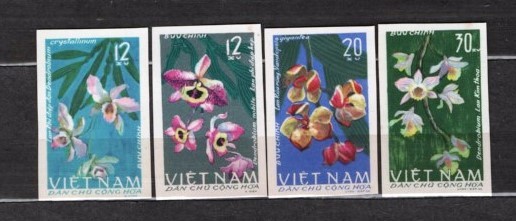 VIETNAM 1966 &ndash; FLORI, ORHIDEE, SERIE DEPARAIATA, NDT, NESTAMPILATA, DB1