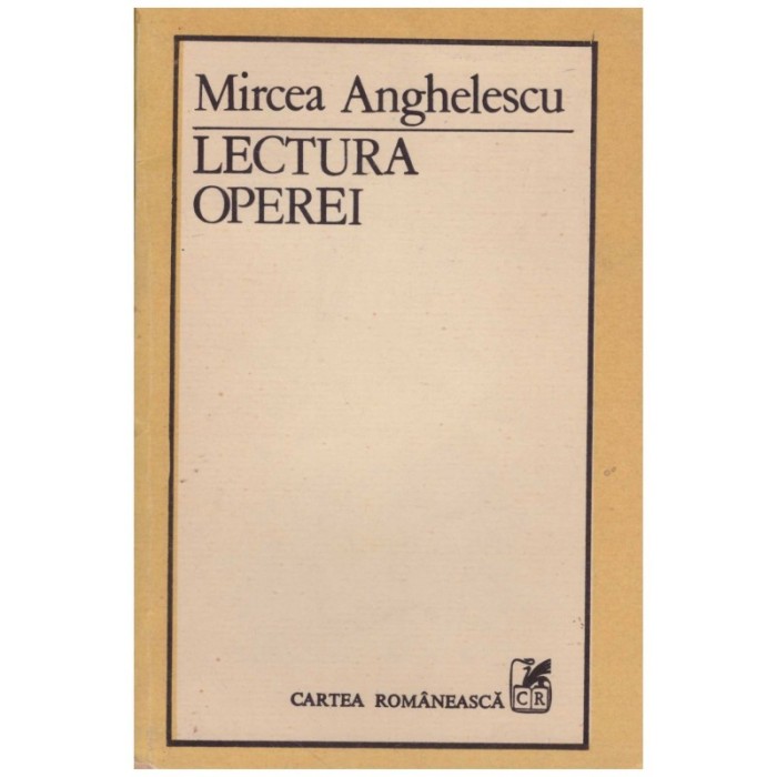 Mircea Anghelescu - Lectura operei - 129175