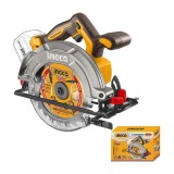 Fierastrau Circular Profesional 20V 165mm Brushless INGCO CSLI1652, 5200 rpm, taiere 55mm la 90&deg;, 42mm la 45&deg;, reglaj adancime si unghi, fara acumulat