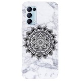 Husa compatibila cu Oppo A5 (2020) model Marble Mandala, Silicon, TPU, Viceversa, Transparent, Carcasa