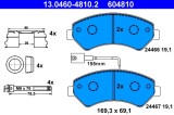 Placute Frana ATE 13.0460-4810.2 Disc Frana Citroen Fiat Peugeot Ducato