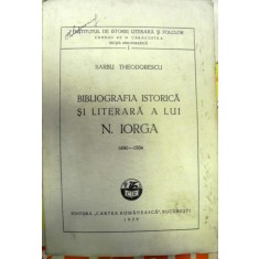 Bibliografia istorica si literara a lui N.Iorga