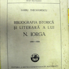 Bibliografia istorica si literara a lui N.Iorga