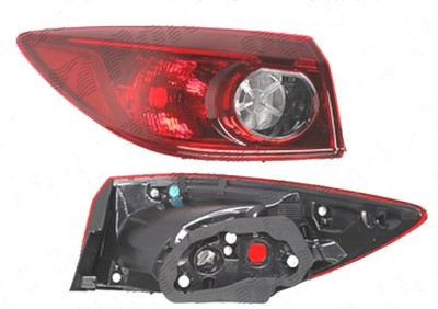 Stop spate lampa Mazda 3 (Bm), 06.2013-08.2017, partea Stanga, SEDAN, partea exterioara; W21/5W+WY21W; fara suport becuri, DEPO foto