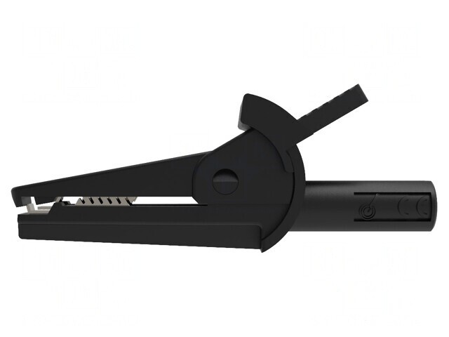 Bornă crocodil 10A neagră 600V 8mm