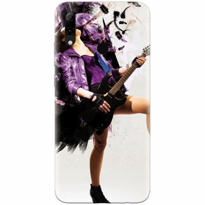 Husa silicon pentru Huawei P Smart 2019, Rock Music Girl foto