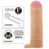 Prelungitor Penis Realist TPR Natural 16.5cm + Inel Testicule, Texturat, Erectie Maxima, Sex Intens, Reutilizabil