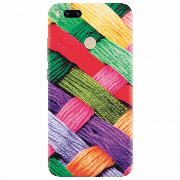 Husa silicon pentru Xiaomi Mi A1, Colorful Woolen Art