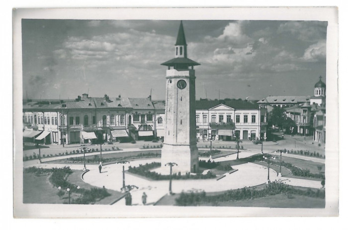 4588 - GIURGIU, Firemen Tower, Romania - old postcard, real PHOTO - used
