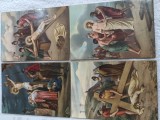 Superbe vederi color teme religioase Isus Hristos , lot 4 bucati ,