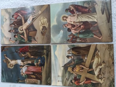 Superbe vederi color teme religioase Isus Hristos , lot 4 bucati , foto