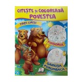 Citeste si coloreaza povestea: Trei ursi, Foisorul, Gainusa porumbaca