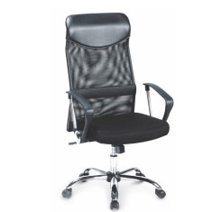 Scaun birou HM Vire, Mesh, Ergonomic, Cadru Metal, Tetiera cu piele ecologica, Inaltime ajustabila, Mecanism balansare, 100 Kg, Negru