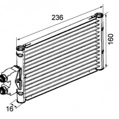 Radiator racire ulei motor, termoflot OEM/OES (Behr) Mercedes Clasa CLK (W209), 04.2006-2010, motor 5.5 V8, 285 kw, benzina, cv automata, 235x161x16