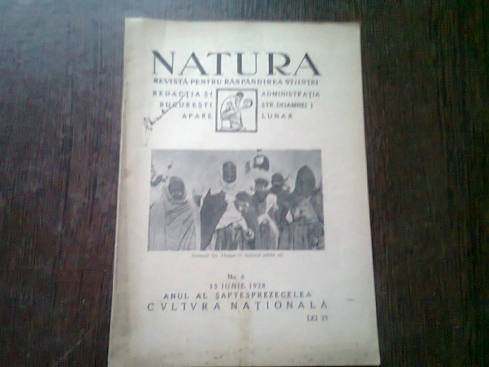 REVISTA NATURA NR.6/1928